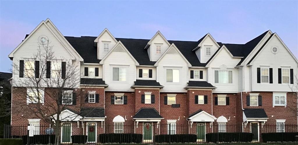 Exterior of sold Bradby Townhomes condo at Elmwood Park in Detroit MI