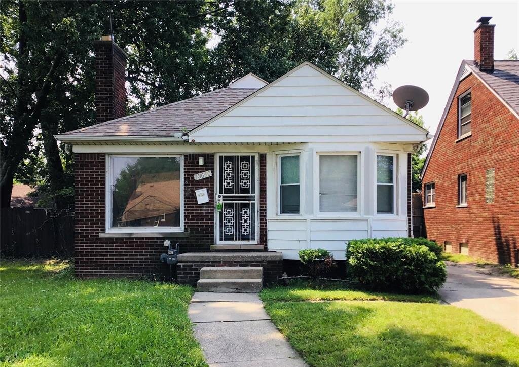 Exterior of sold brick home in Hunds Regent Park subdivision Detroit MI