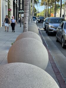 Concrete Sphere on Rodeo Drive in Beverly Hills