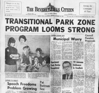 Beverly Hills Citizen Newspaper 1968