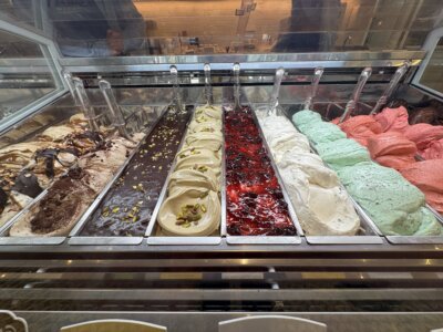"Pretzel gelato at Bacio di Latte in Beverly Hills"