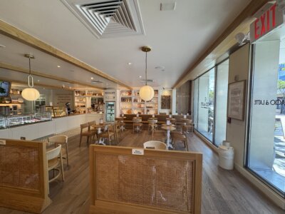 "Bacio di Latte Beverly Hills interior on North Canon Drive"