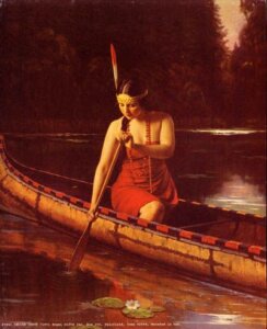 Idian Girl Birch Canoe