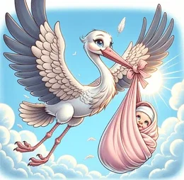 Bonnie Sue Bevans Kent Ct Stork Carrying Cute Newborn 260nw 2465825189